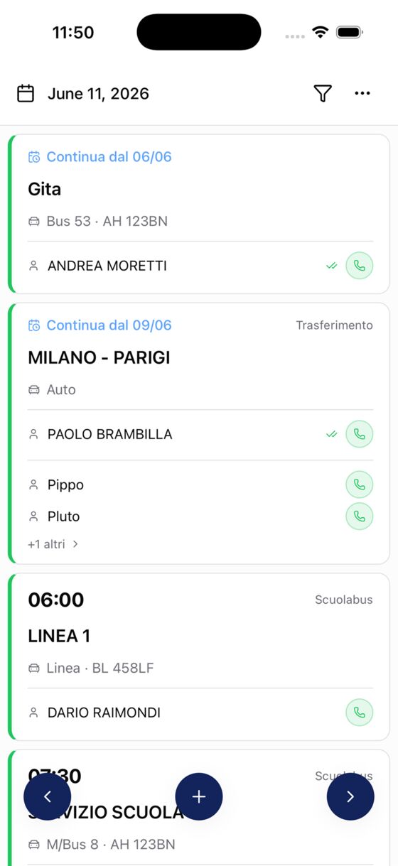 Screenshot dell'app Omnibus Driver